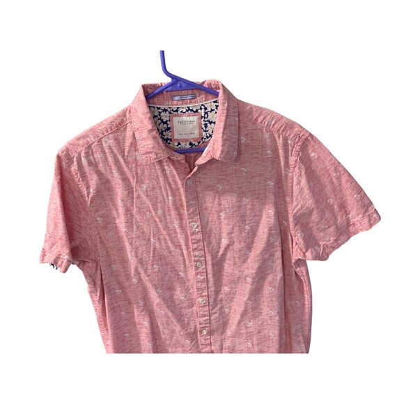 Cactus Man Ricky Singh Mens Size Large Button Up Short Sleeve Palm Tree Heathere - Picture 2 of 5